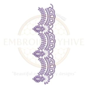 Buy flower border machine embroidery design