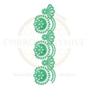 Buy flower border machine embroidery design