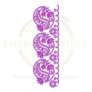 Buy flower border machine embroidery design