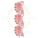 Buy flower border machine embroidery design