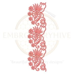 Buy flower border machine embroidery design