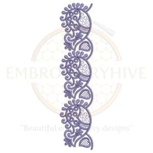 Buy flower border machine embroidery design