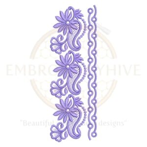 Buy flower border machine embroidery design