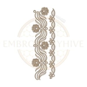 Buy flower border machine embroidery design