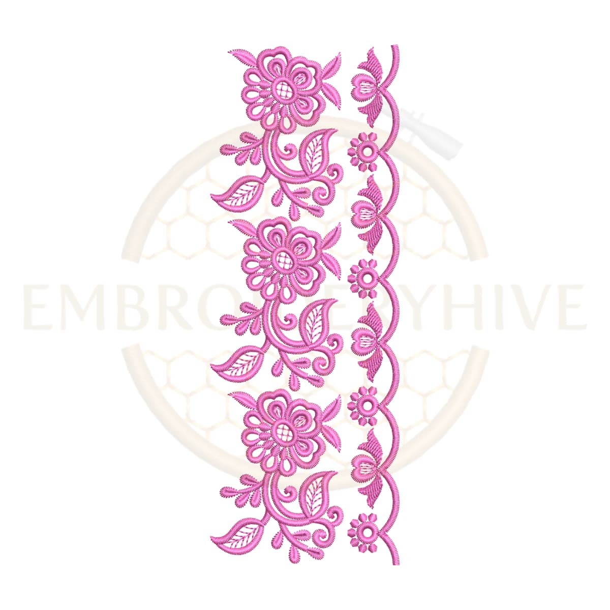 Buy flower border machine embroidery design