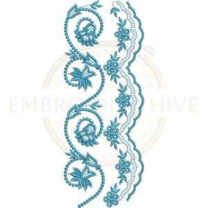 Buy flower border machine embroidery design