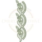 Buy flower border machine embroidery design