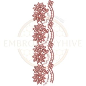 Buy flower border machine embroidery design