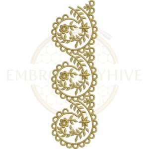 Buy flower border machine embroidery design