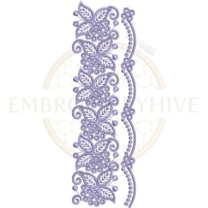 Buy flower border machine embroidery design