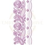 Buy flower border machine embroidery design