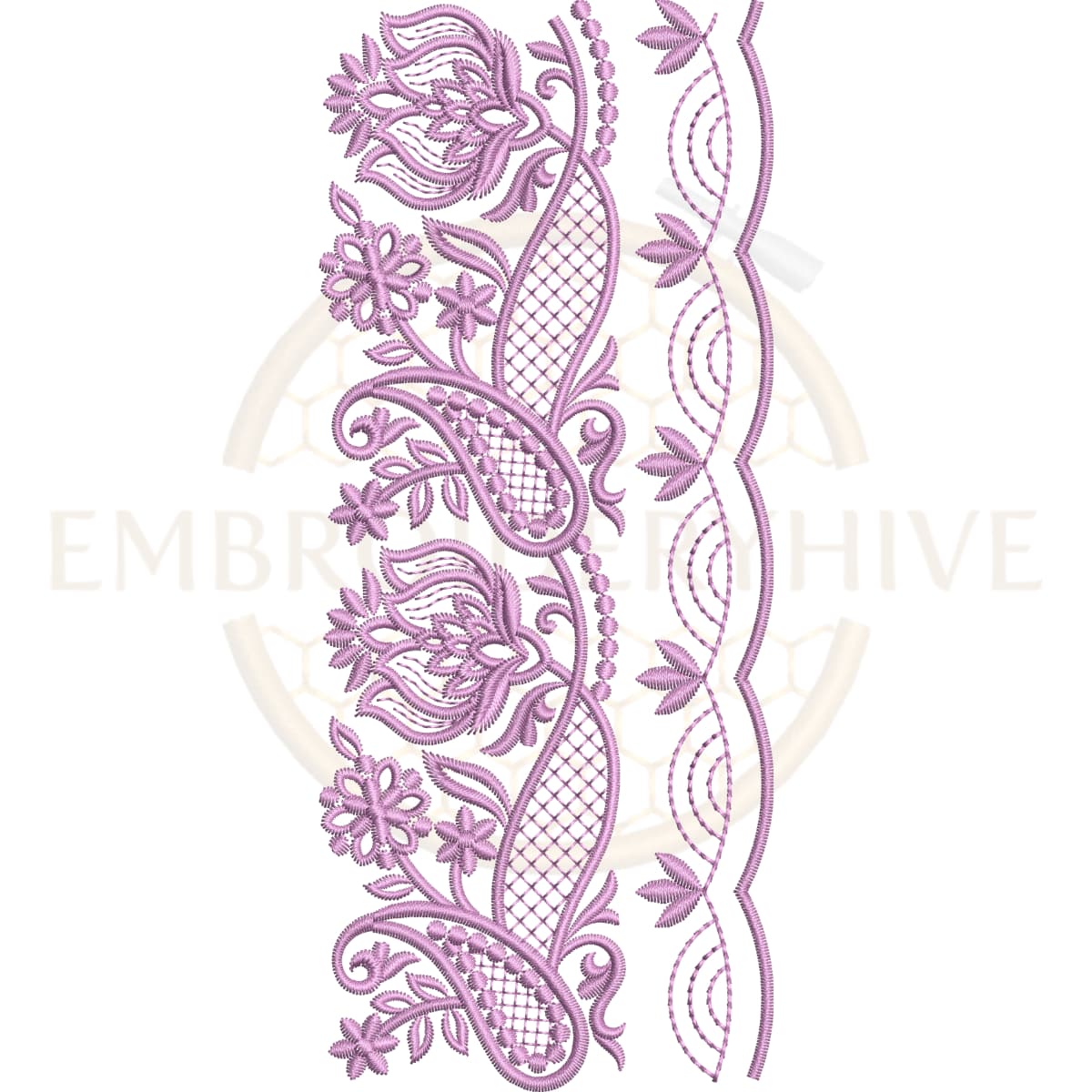 Buy flower border machine embroidery design