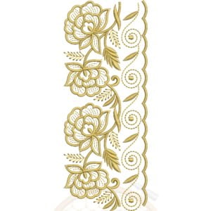 Buy flower border machine embroidery design