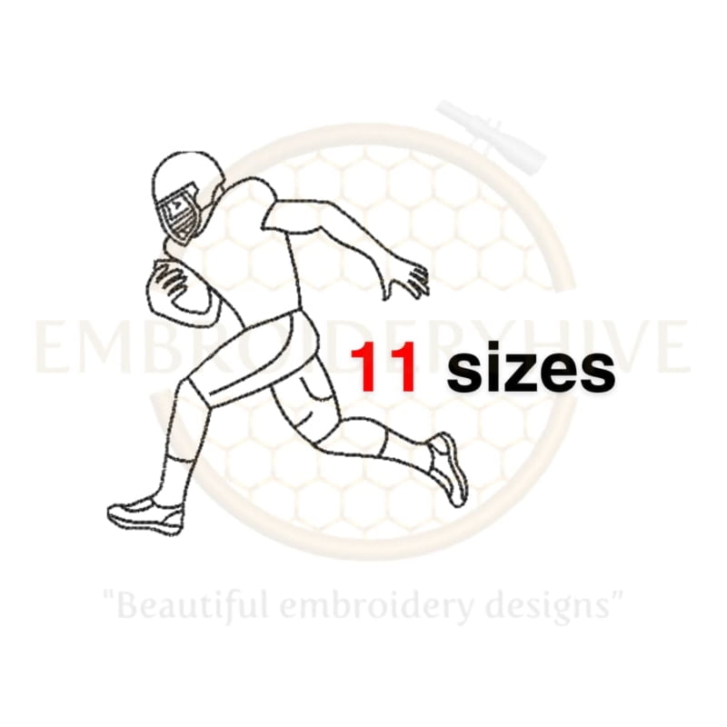 Buy Football player machine embroidery design