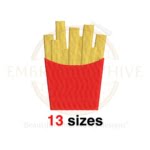 Buy French fries machine embroidery design