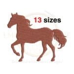 Horse machine embroidery design