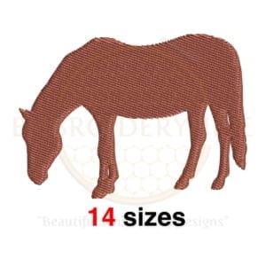 Horse machine embroidery design