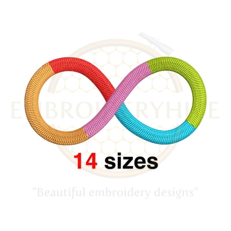 Infinity Symbol machine embroidery design