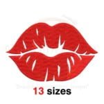 Buy Kissing lips machine embroidery design