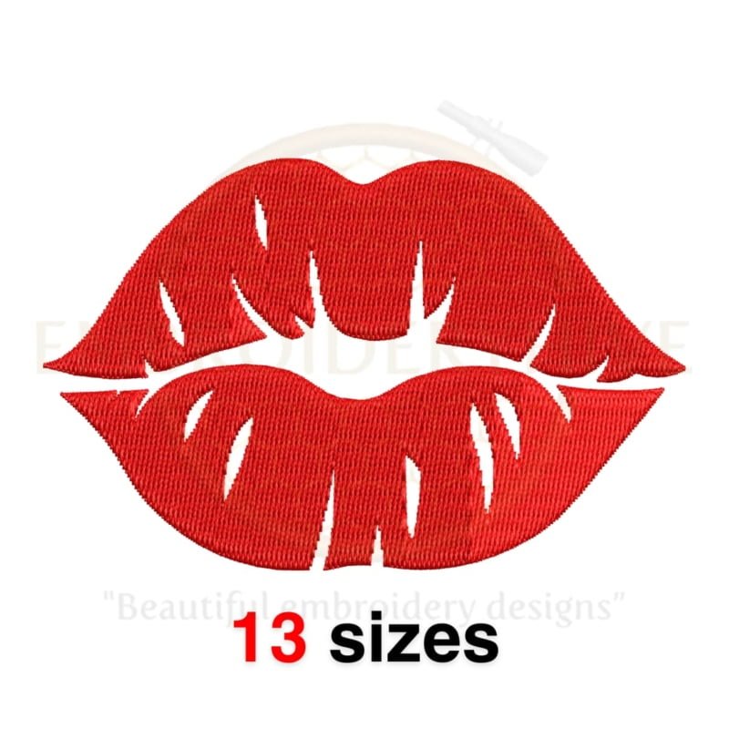 Buy Kissing lips machine embroidery design