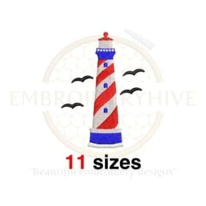 Buy Lighthouse machine embroidery design