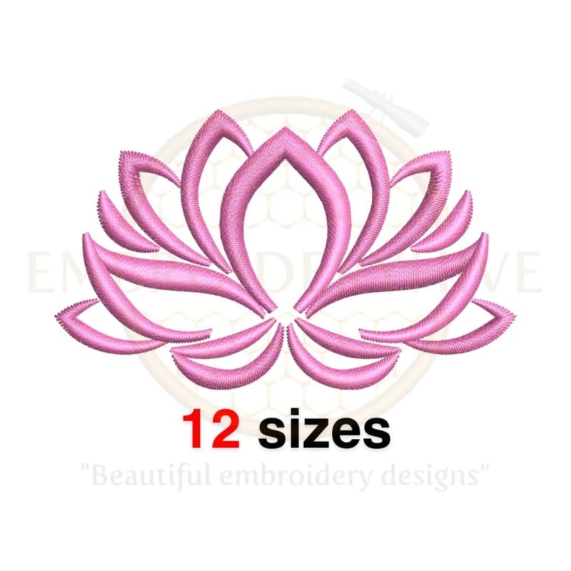 Buy Lotus flower machine embroidery design