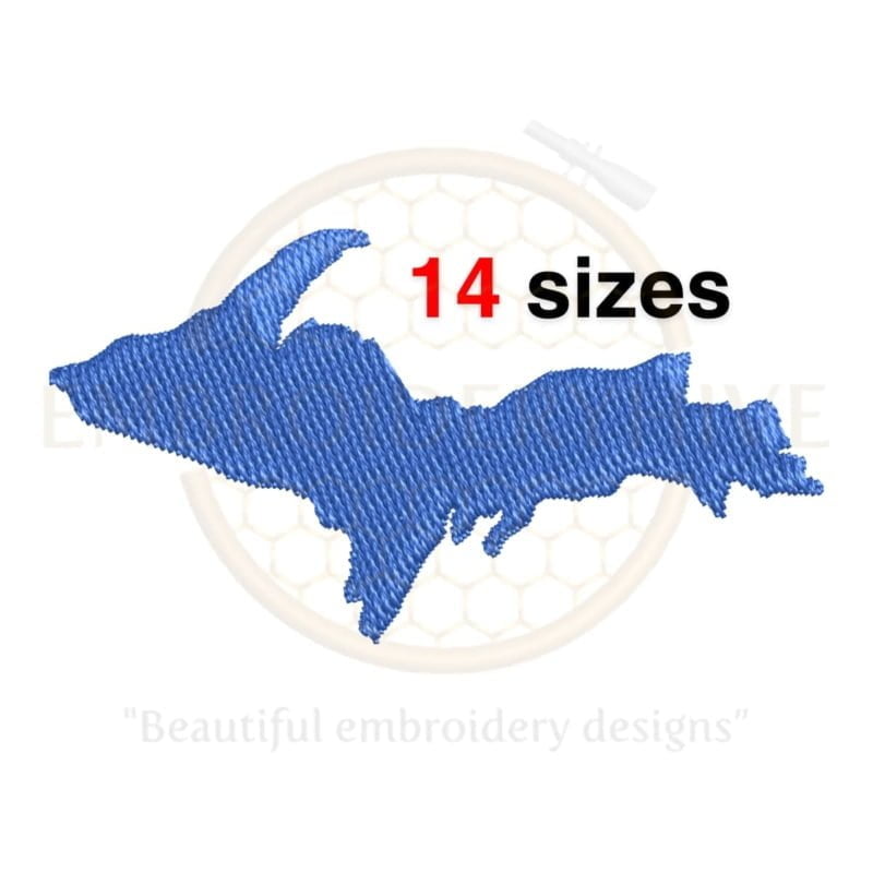 Buy Michigan Upper Peninsula machine embroidery design