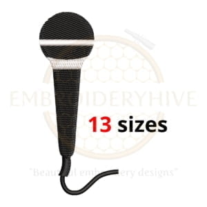 Buy Microphone machine embroidery design