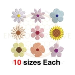 Buy Mini Flowers Machine Embroidery Design set