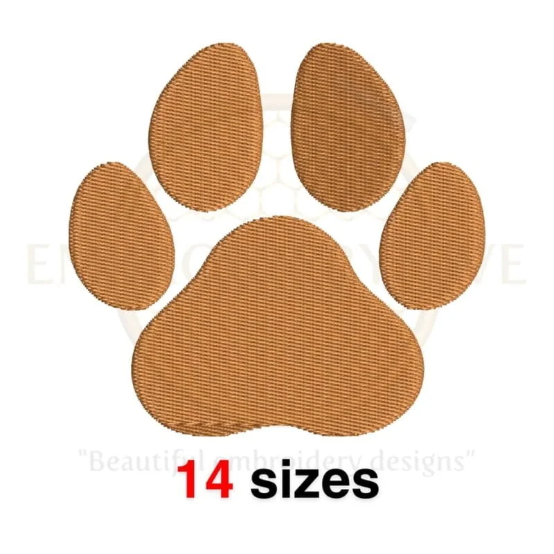 Buy Paw Print machine embroidery design