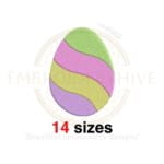 Buy Multicolored Easter egg machine embroidery design