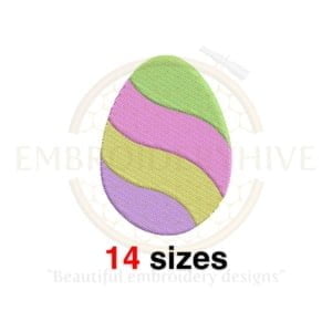 Buy Multicolored Easter egg machine embroidery design