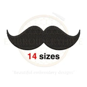 Buy Mustache machine embroidery design