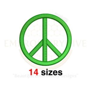 Buy Peace Sign machine embroidery design