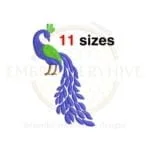 Buy Peacock machine embroidery design