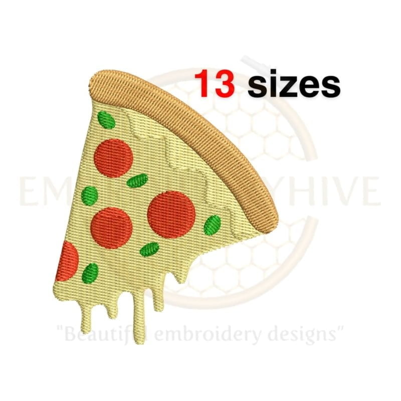 Buy Pizza slice machine embroidery design