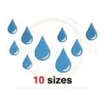 Buy Rain drop water machine embroidery design