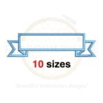 Buy Rectangle banner label machine embroidery design