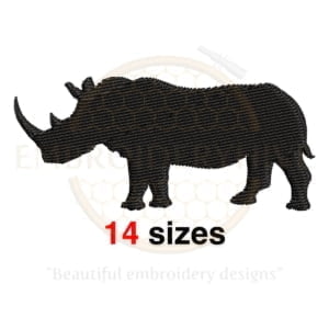 Buy Rhinoceros machine embroidery design