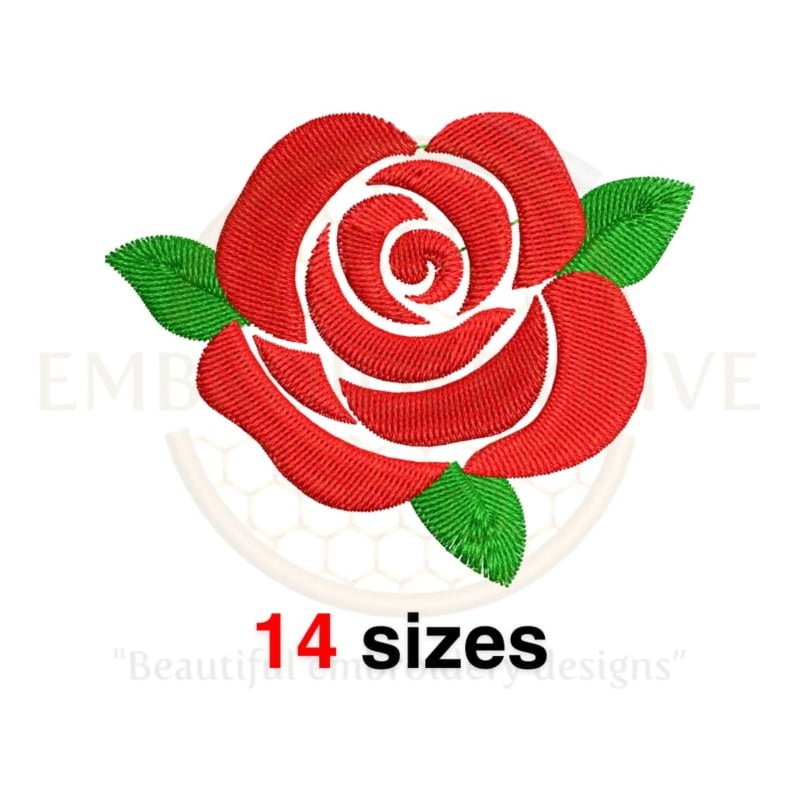 Buy Rose machine embroidery design