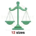 Buy Scales of Justice machine embroidery design