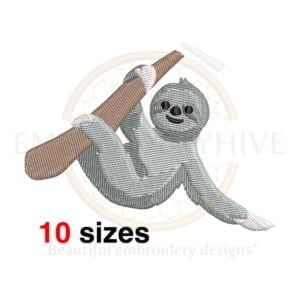 Buy Sloth machine embroidery design