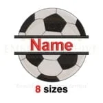 Buy Split soccer ball machine embroidery design