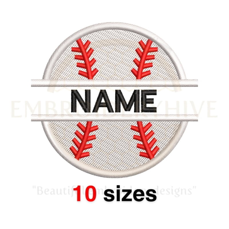 Buy Split Baseball machine embroidery design