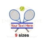 Buy Split tennis rackets machine embroidery design