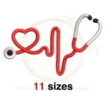 Buy Stethoscope machine embroidery design