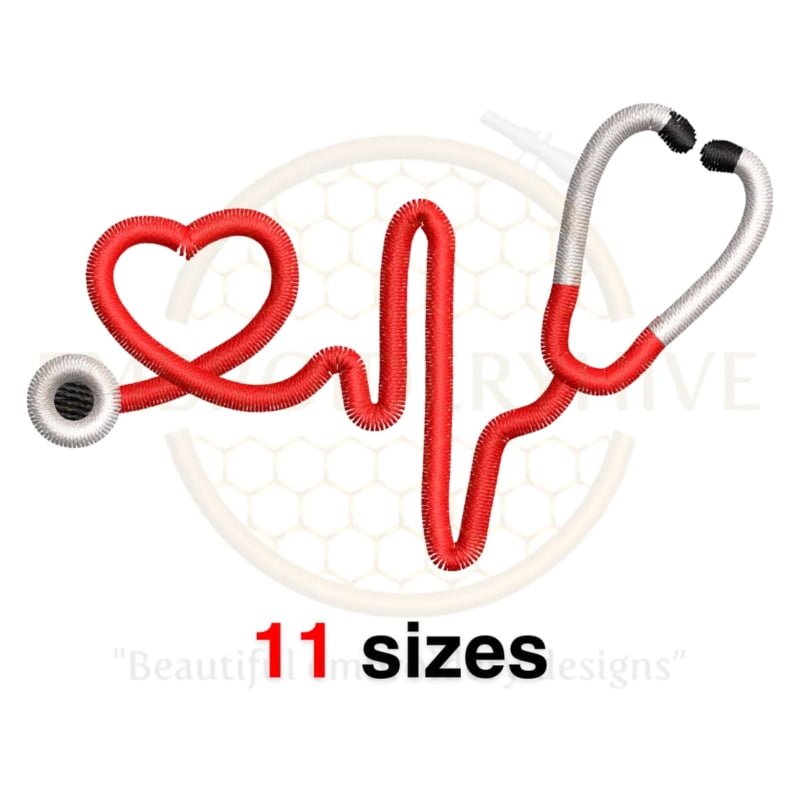 Buy Stethoscope machine embroidery design