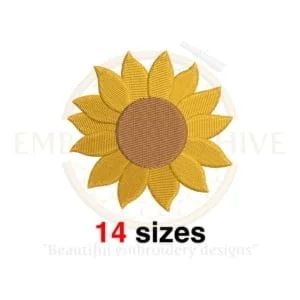 Buy Sunflower machine embroidery design