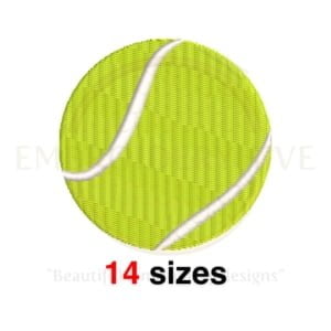 Buy Tennis ball machine embroidery design