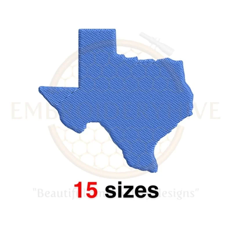 Buy Texas State machine embroidery design